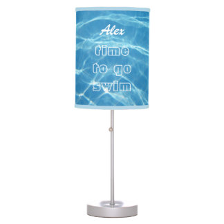Fresh Clear Cool Blue Aquatic Pool Water Swimming Table Lamps