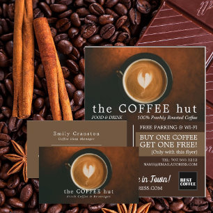 Fresh Coffee, Barista, Café, Coffeehouse Business Card