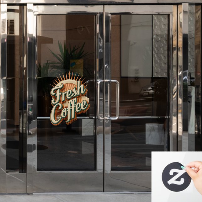 Fresh Coffee Doughnut Shop  (Office Door)