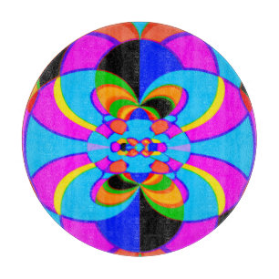 Fresh Colourful Neon Patterns Art Cutting Board