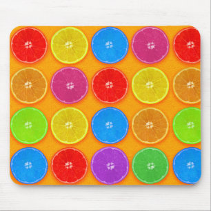 Fresh Colourful Orange Slices Mouse Pad
