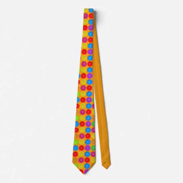 Fresh Colourful Orange Slices Tie (Front)