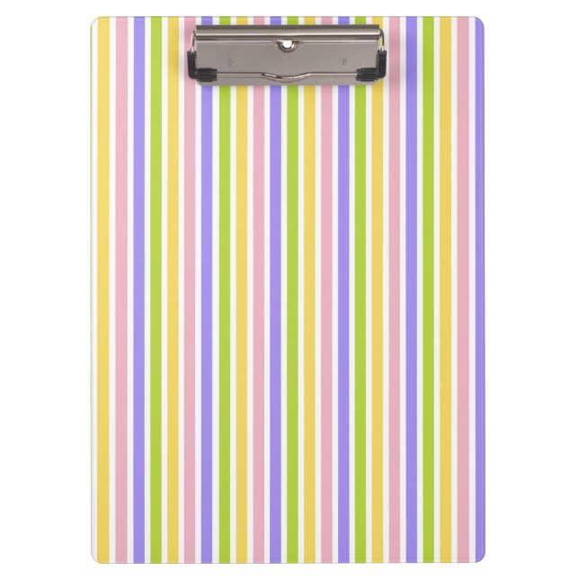 Fresh Colourful Striped Abstract Style Pattern Clipboard (Front)