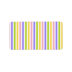 Fresh Colourful Striped Abstract Style Pattern Label