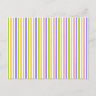 Fresh Colourful Striped Abstract Style Pattern Postcard