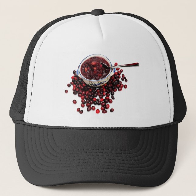 Fresh Cranberries And Sauce Trucker Hat (Front)