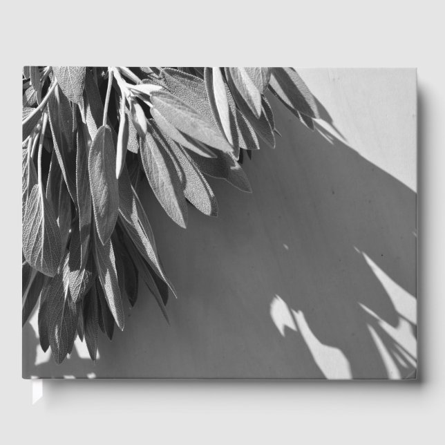 Fresh-cut Sage Grayscale Guest Book (Front)