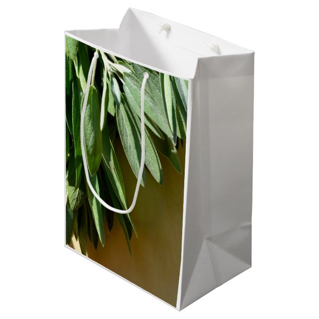 Fresh-cut Sage Medium Gift Bag (Front Angled)