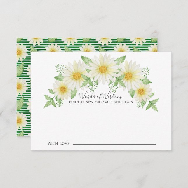 Fresh Daisy Bride Words of Wisdom Card (Front/Back)