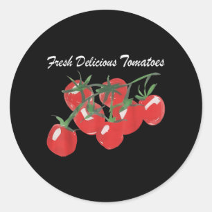 Fresh Delicious Tomatoes Garden Vegetable Summer Classic Round Sticker