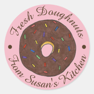 Fresh Doughnuts Doughnuts Baked By From the Kitche Classic Round Sticker