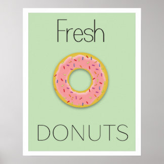 Fresh Doughnuts Poster