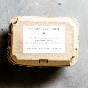 Fresh Egg Handling Storage Sticker   Do Not Wash  