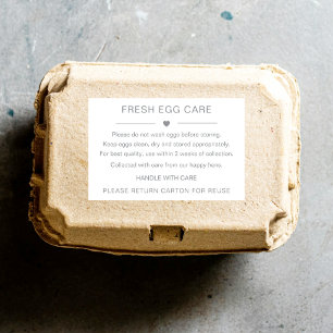 Fresh Egg Handling Storage Sticker   Do Not Wash  