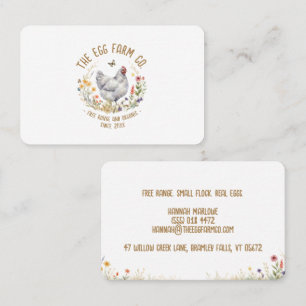 Fresh Eggs Business Card for Organic Egg Farm