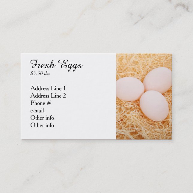 Fresh Eggs Business Cards (Front)