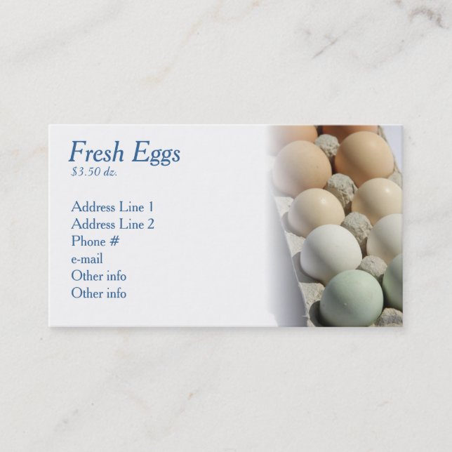 Fresh Eggs Business Cards (Front)