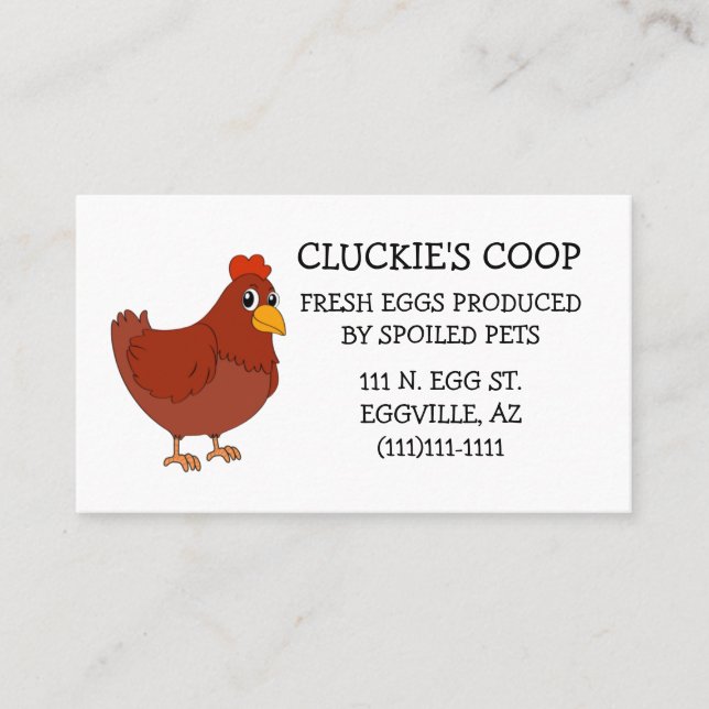 Fresh Eggs Business Cards (Front)