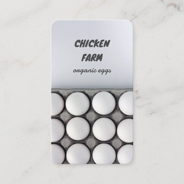 Fresh Eggs Chicken Farm Business Card (Front)