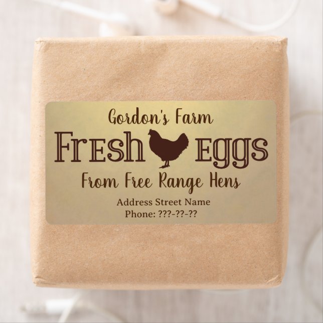 Fresh eggs From Free Range Hens Label (Insitu)