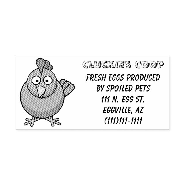 Fresh Eggs From Spoiled Pets Stamp (Imprint)