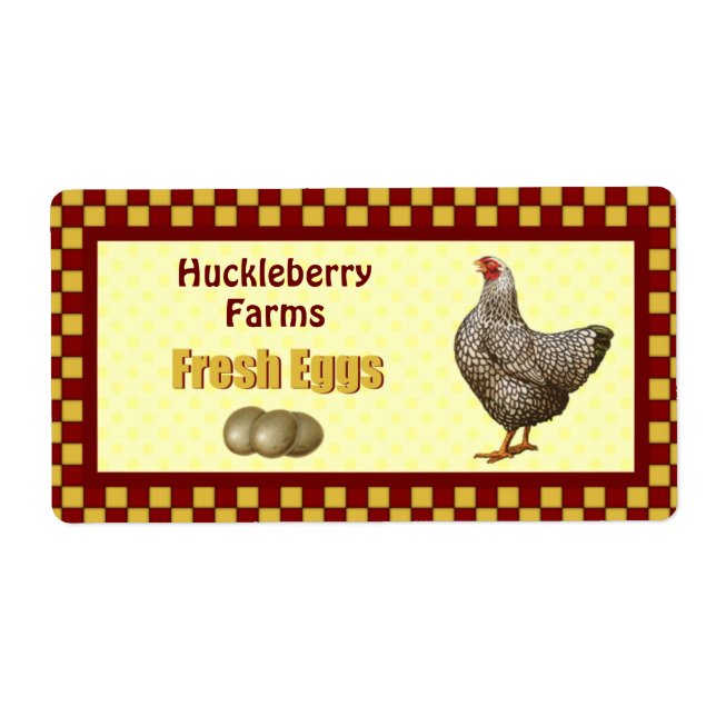 Fresh Eggs Gift Labels (Front)