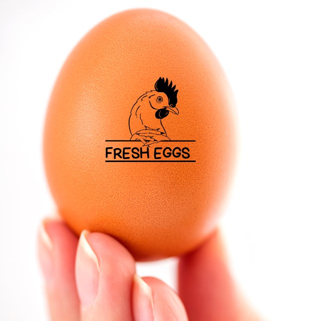 FRESH EGGS RUBBER STAMP (fresh eggs)