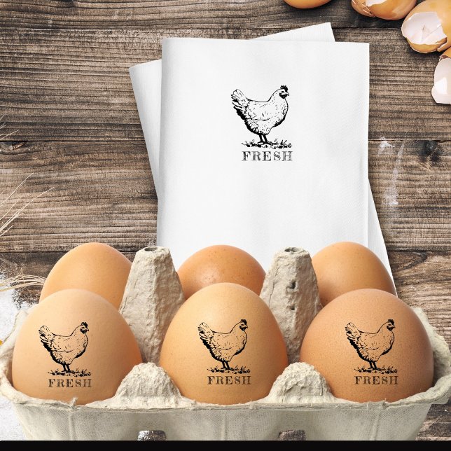 Fresh Eggs Vintage Personalised Egg Stamp (Creator Uploaded)