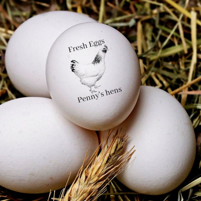 Fresh Eggs Your Name Chicken Hens  Egg Stamp  (Creator Uploaded)