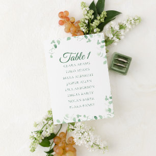 Fresh Eucalyptus Greenery Numeric Seating Display Table Number