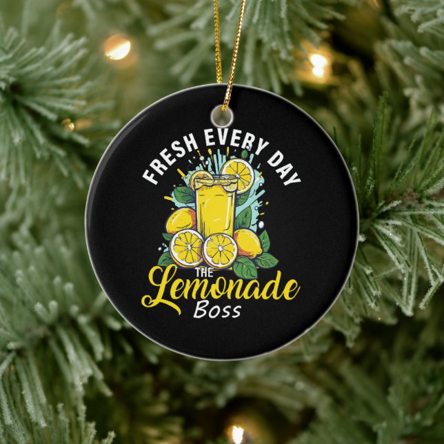Fresh Every Day The Lemonade Boss Ceramic Ornament (Tree)
