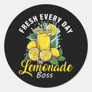 Fresh Every Day The Lemonade Boss Classic Round Sticker