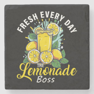 Fresh Every Day The Lemonade Boss Stone Coaster