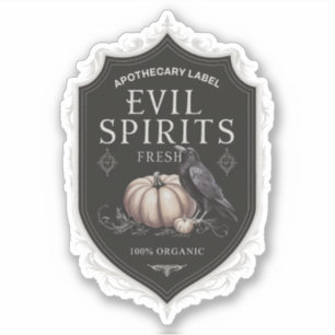 Fresh Evil Spirits Label Sticker