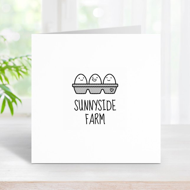 Fresh Farm Eggs Carton 2 Small Rubber Stamp (Creator Uploaded)