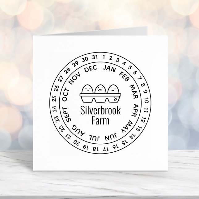 Fresh Farm Eggs Carton Date Wheel Self-inking Stamp (Creator Uploaded)
