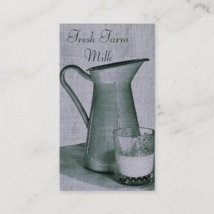 Fresh farm organic milk business card template