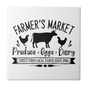Fresh Farmers Market Ceramic Tile