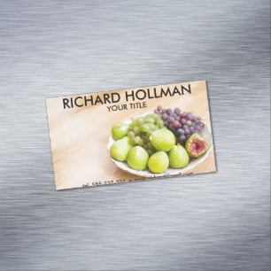 Fresh figs and grape Magnetic business card
