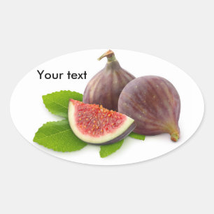 Fresh figs oval sticker