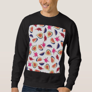 Fresh Figs Pink Juice Watercolor Sweatshirt