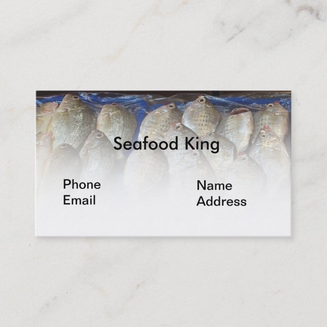 Fresh Fish on Display Business Card (Front)