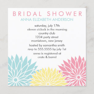 Fresh Floral Bridal Shower Invitation
