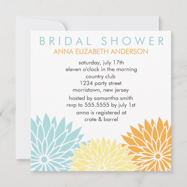 Fresh Floral Invitation (Front)