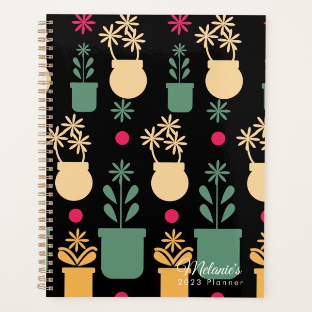 Fresh Florals Colourful Botanical Name Planner (Front)