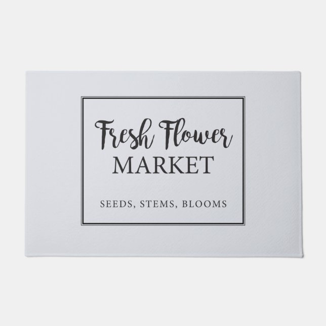 Fresh Flower Market Flower Shop Doormat (Front)