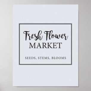 Fresh Flower Market Flower Shop Poster