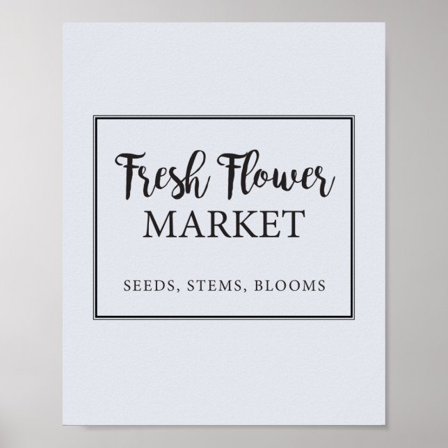 Fresh Flower Market Flower Shop Poster (Front)