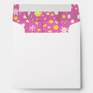 Fresh Flowers Botanical Pink Floral Envelope