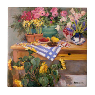Fresh Flowers I Ceramic Tile
